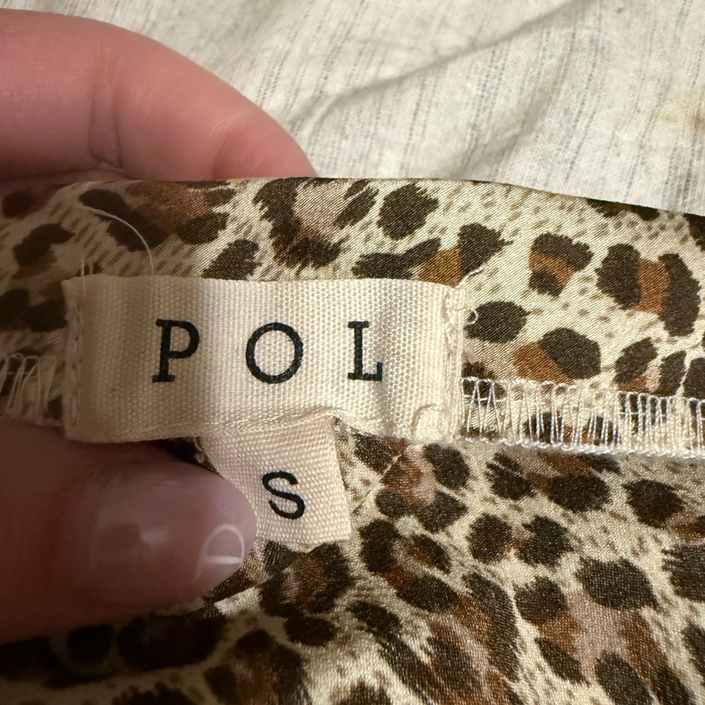 POL Leopard Print Skirt